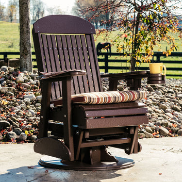 LuxCraft 2' Classic Highback Poly Swivel Glider Chair